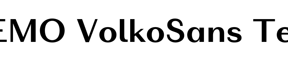 FSP DEMO VolkoSans Text Bold