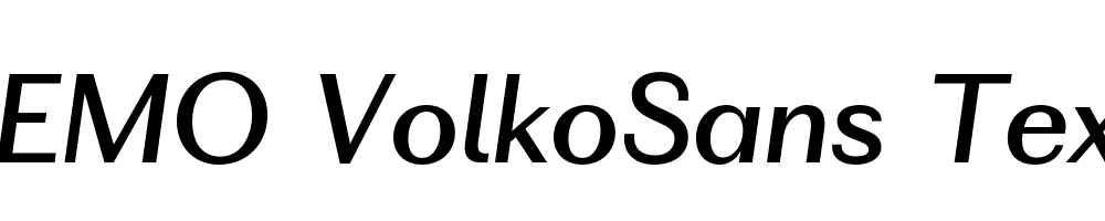 FSP DEMO VolkoSans Text Italic