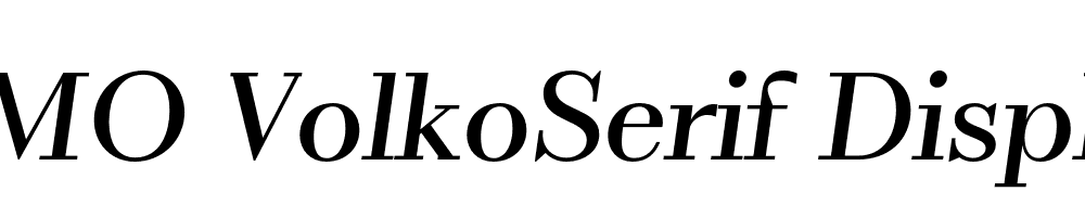 FSP DEMO VolkoSerif Display Italic