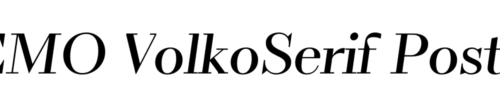 FSP DEMO VolkoSerif Poster Italic