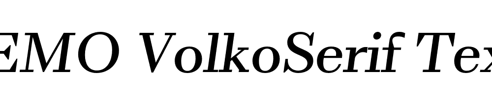 FSP DEMO VolkoSerif Text Italic