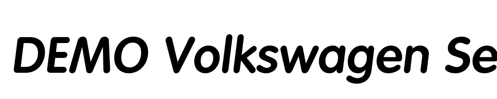  DEMO Volkswagen Serial Bold Italic