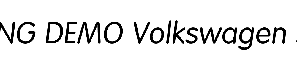  DEMO Volkswagen Serial Italic