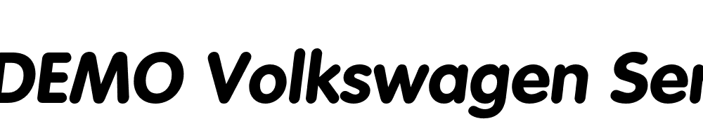  DEMO Volkswagen Serial Xbold Italic