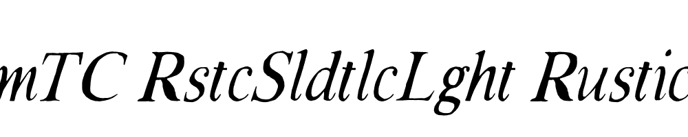 FSP DEMO VlmTC RstcSldtlcLght Rustic Solid Italic Light