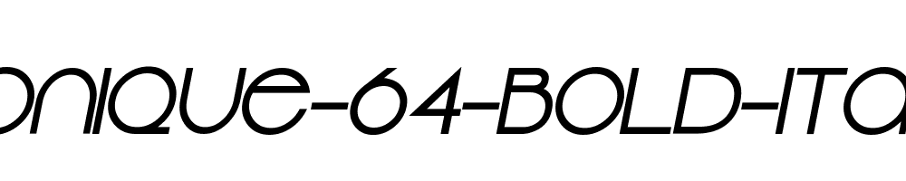 Vonique-64-Bold-Italic