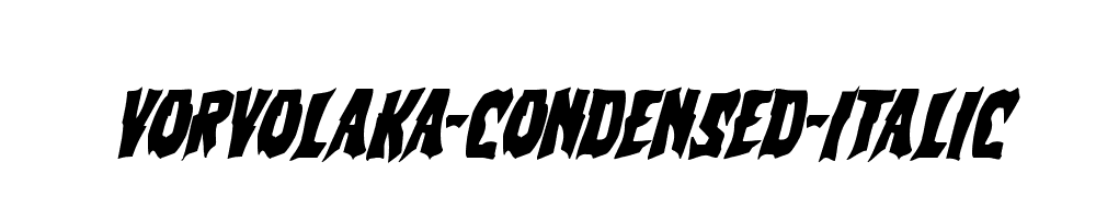 Vorvolaka-Condensed-Italic