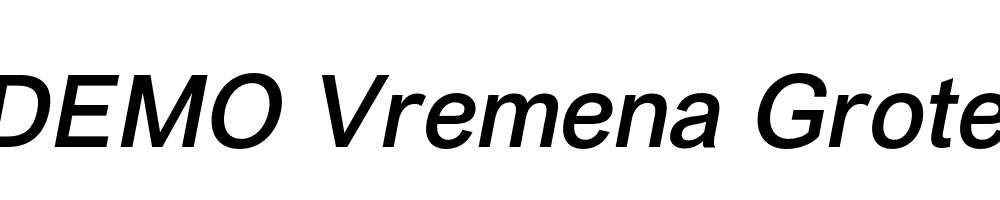  DEMO Vremena Grotesk Italic Regular