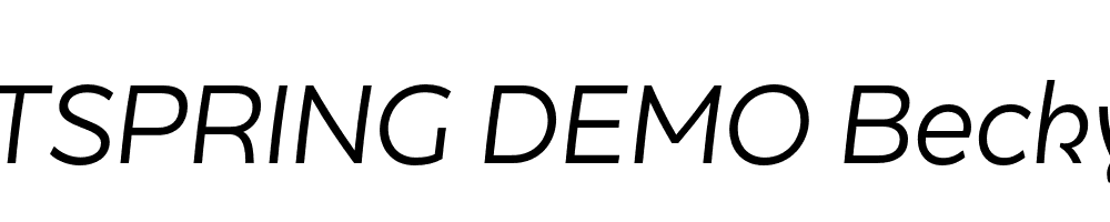  DEMO Becky Italic