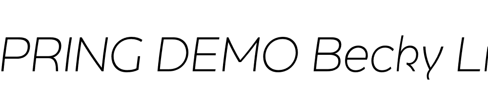  DEMO Becky Light Italic