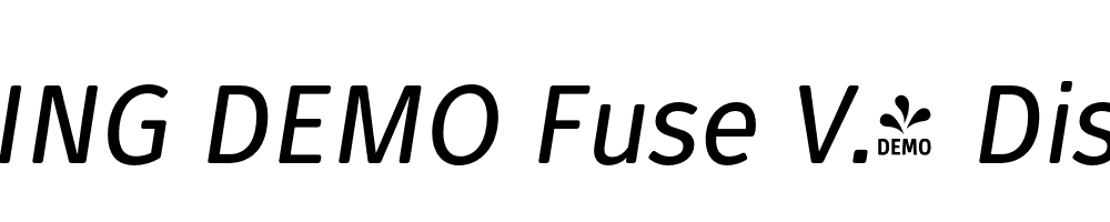  DEMO Fuse V.2 Display Italic