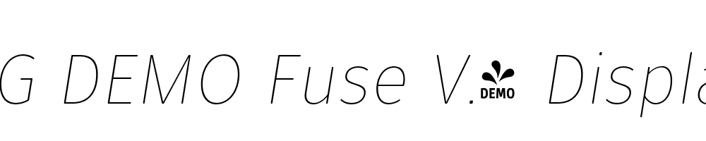  DEMO Fuse V.2 Display Thin Italic