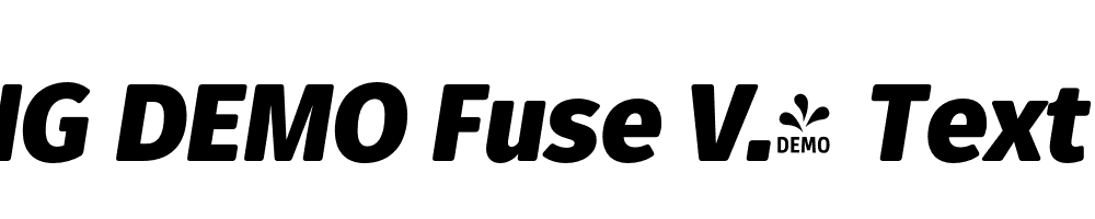  DEMO Fuse V.2 Text Black Italic