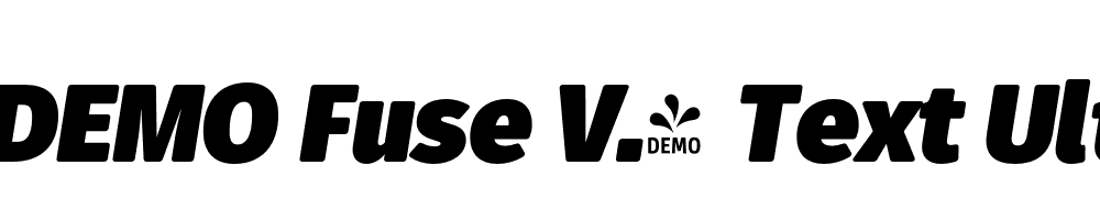  DEMO Fuse V.2 Text UltraBlack Italic