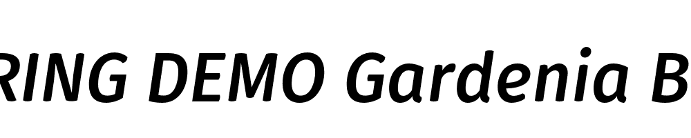  DEMO Gardenia Bold Italic