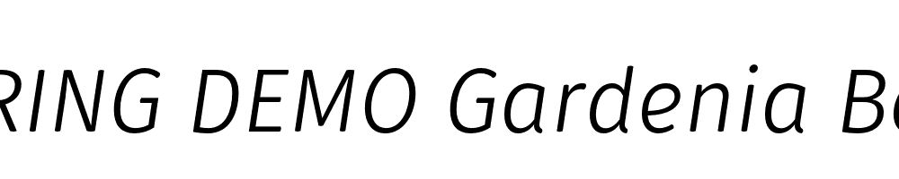  DEMO Gardenia Book Italic