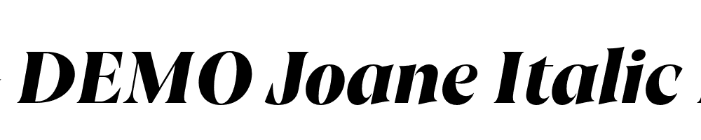  DEMO Joane Italic Black Regular