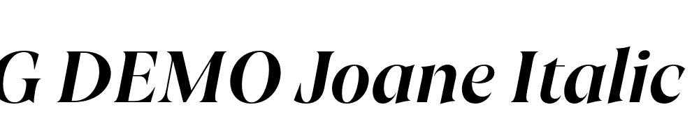  DEMO Joane Italic Bold Regular