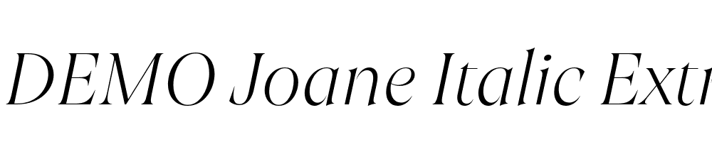  DEMO Joane Italic ExtraLight Regular