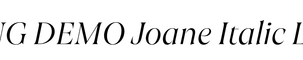  DEMO Joane Italic Light Regular