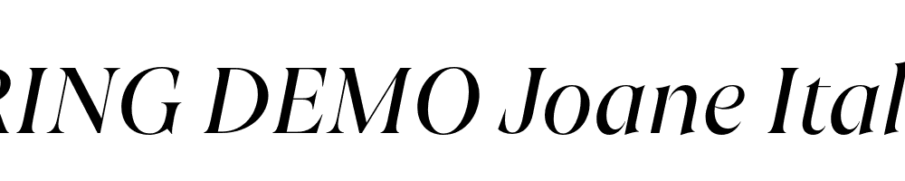  DEMO Joane Italic Regular