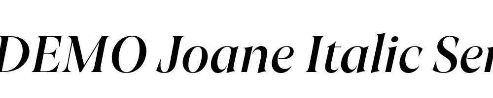  DEMO Joane Italic SemiBold Regular