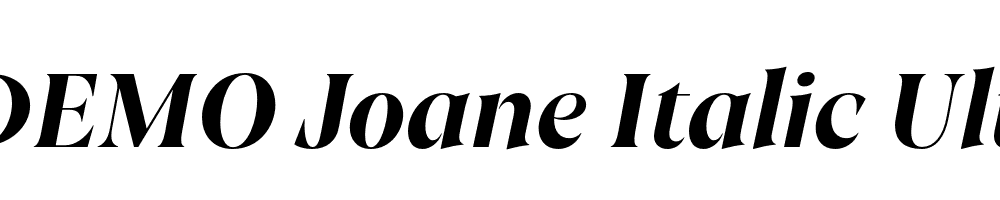  DEMO Joane Italic Ultrabold Regular