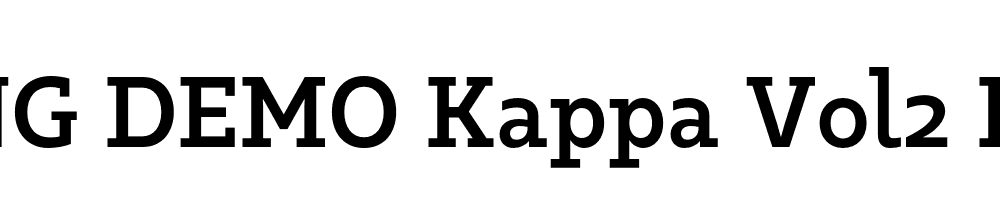  DEMO Kappa Vol2 Bold Regular