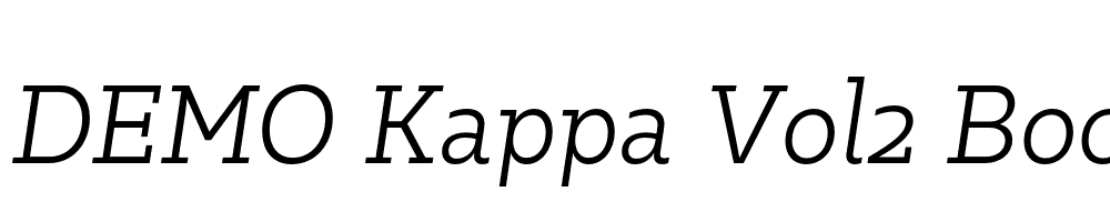  DEMO Kappa Vol2 BookItalic Regular