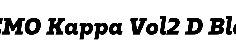  DEMO Kappa Vol2 D BlackItalic Regular