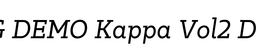  DEMO Kappa Vol2 D Italic Regular