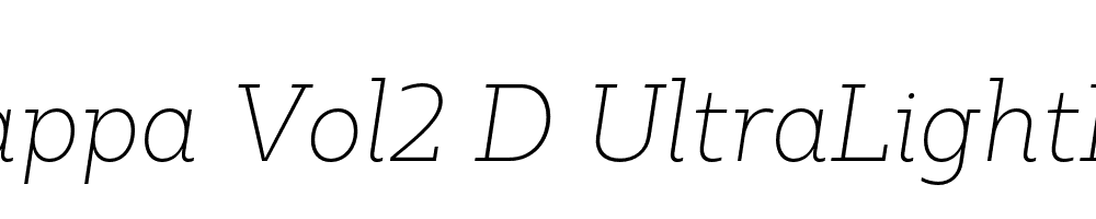  DEMO Kappa Vol2 D UltraLightItalic Regular