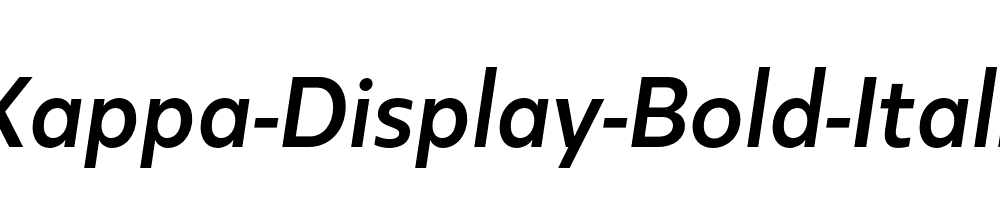 Kappa-Display-Bold-Italic