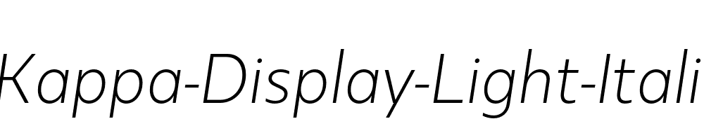 Kappa-Display-Light-Italic