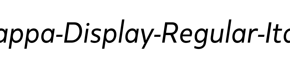 Kappa-Display-Regular-Italic