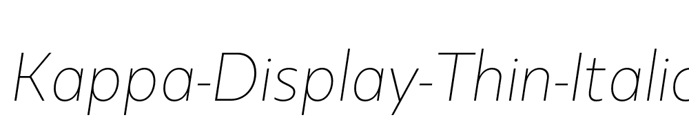 Kappa-Display-Thin-Italic