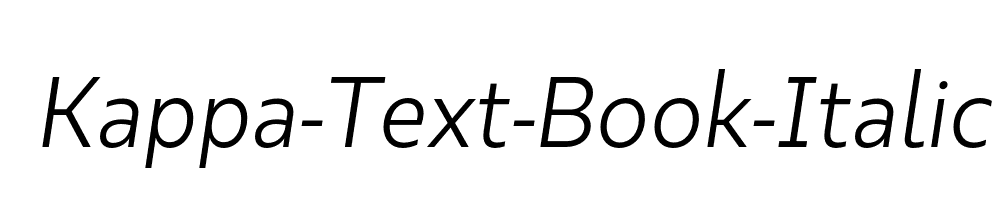 Kappa-Text-Book-Italic