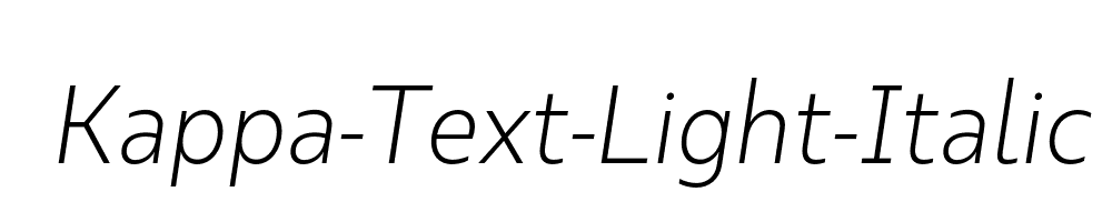 Kappa-Text-Light-Italic