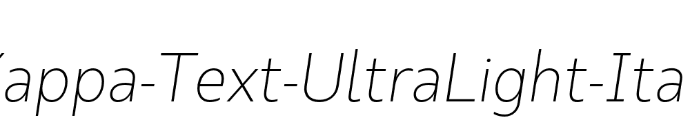 Kappa-Text-UltraLight-Italic