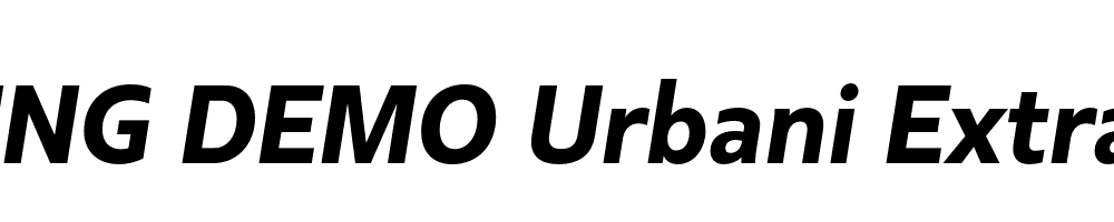  DEMO Urbani ExtraBold Italic