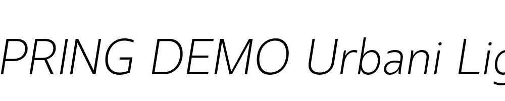  DEMO Urbani Light Italic