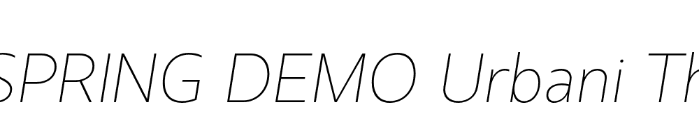  DEMO Urbani Thin Italic