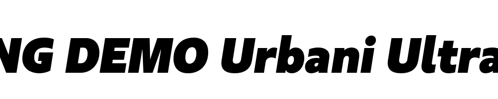  DEMO Urbani UltraBlack Italic