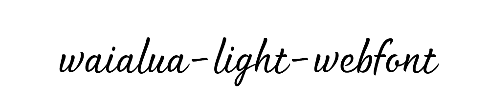 waialua-light-webfont