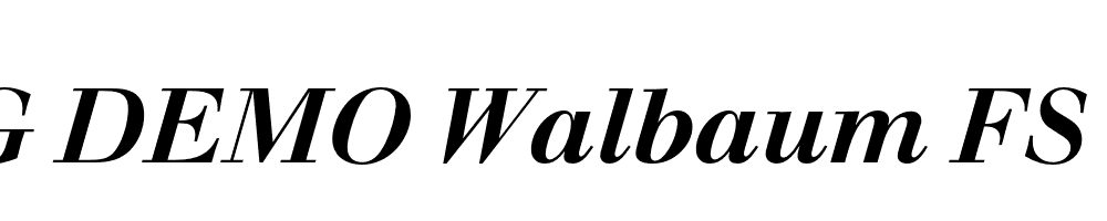  DEMO Walbaum FS Medium Italic