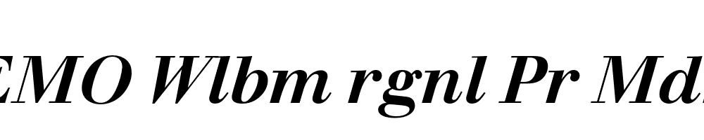 FSP DEMO Wlbm rgnl Pr Mdm Italic