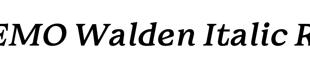 FSP DEMO Walden Italic Regular