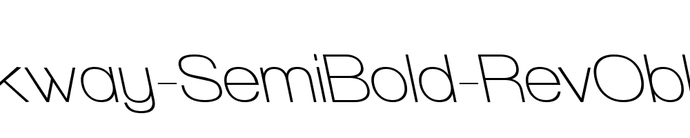 Walkway-SemiBold-RevOblique