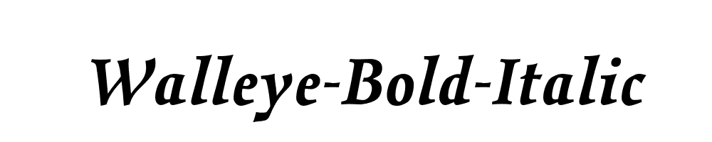 Walleye-Bold-Italic