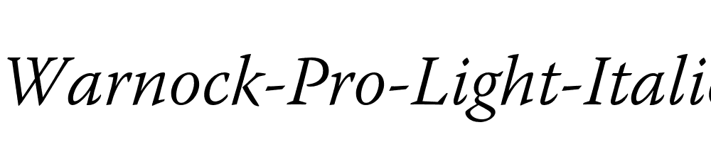 Warnock-Pro-Light-Italic